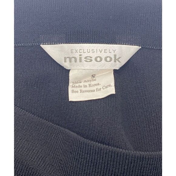 Exclusively Misook Black Skirt Size S Knee Length Pull-On 100% Acrylic Pencil - Picture 4 of 6